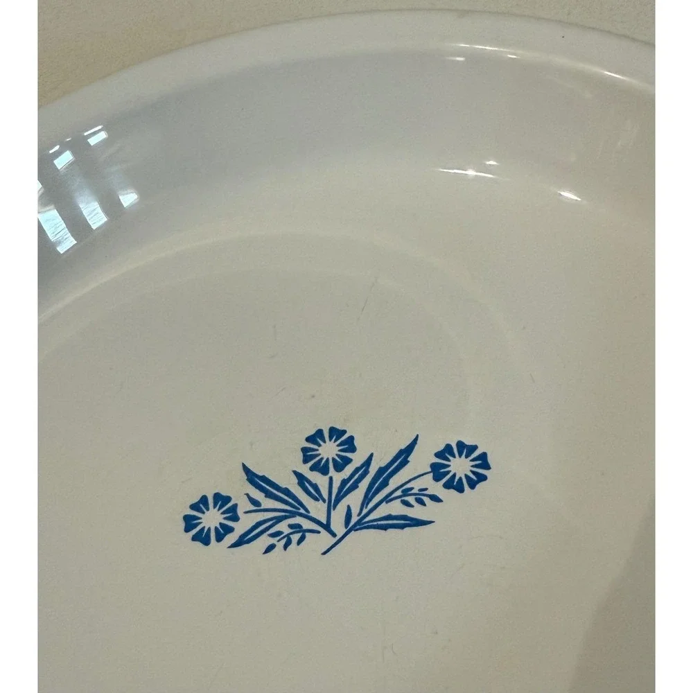Corning Ware P-309 Blue Cornflower 9 Inch‎ Pie Plate Vintage Pyroceram USA Made